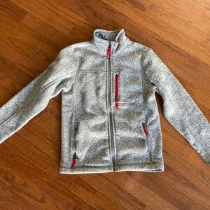 The North Face Gray and Red Kids Hoodie